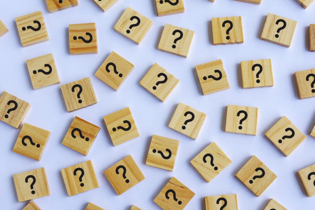 question mark Scrabble tiles
